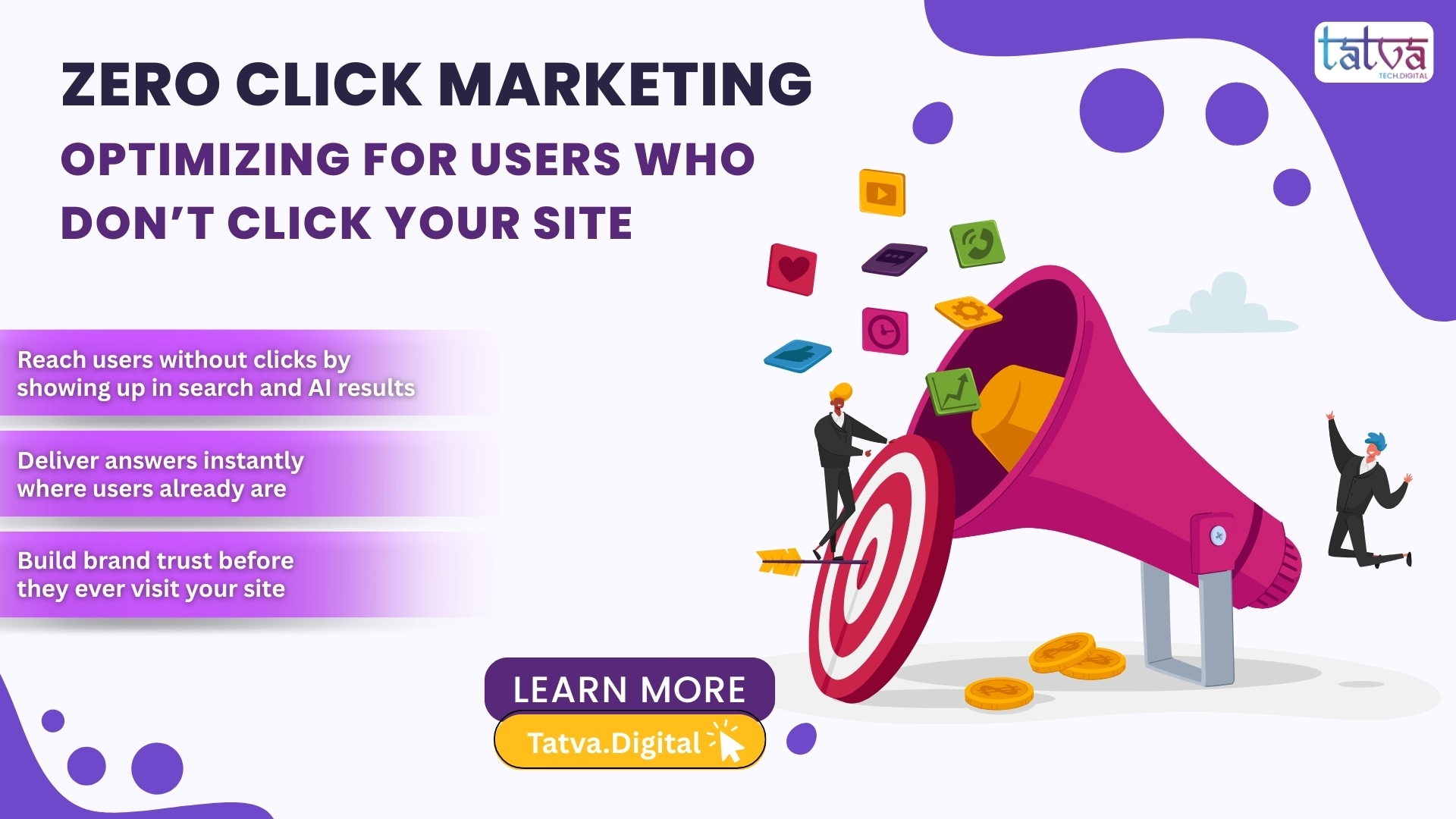 Zero click marketing helps brands build visibility and trust by delivering instant answers through AI search, featured snippets, and voice results.